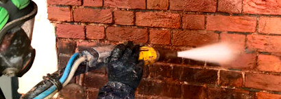 picture of brick restoration cleaning removing dirt of bricks in london